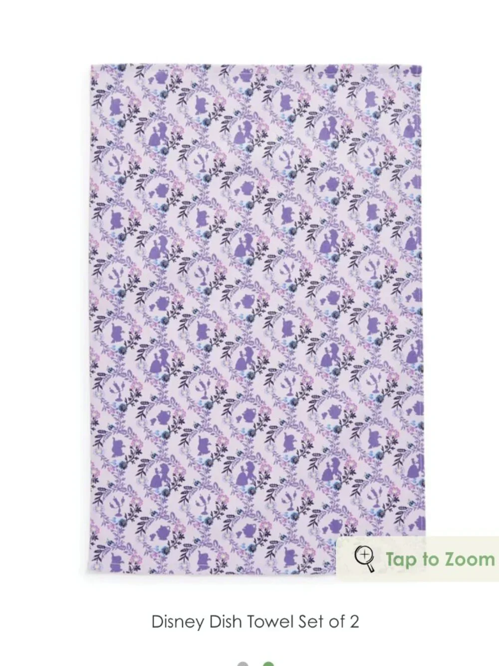 Vera Bradley Disney Belle Dish Towels Set of 2 Limited Edition NWT